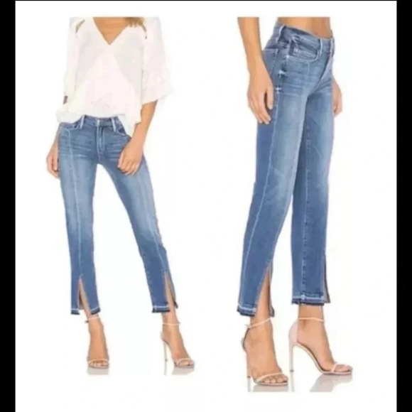 Frame Denim Le Nouveau Straight Split Front Sheffield Raw Hem Jeans Size 28 - Picture 2 of 16